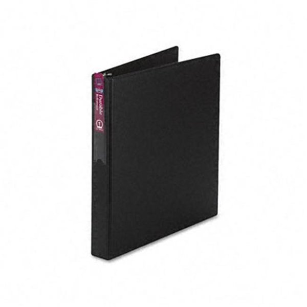 Avery Avery 27256 Durable EZ-Turn Ring Binder With Label Holder  11 x 8-1/2  1'' Capacity  Black 27256